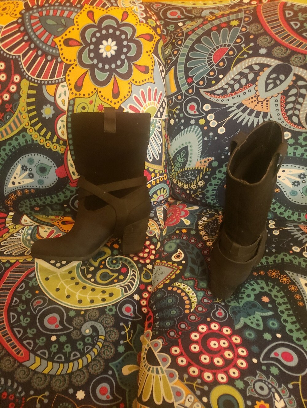 Ralph Lauren Denim & Supply Black Mattie Boot Sz 6